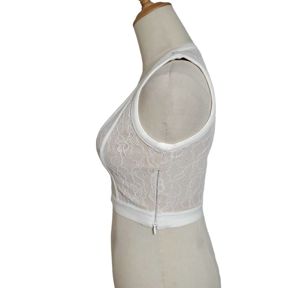 Girlcode White Lace Bra Crop Top - Picture 4 of 6